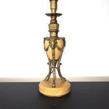 Ancienne lampe athénienne Empire en bronze et marbre ,XIX°