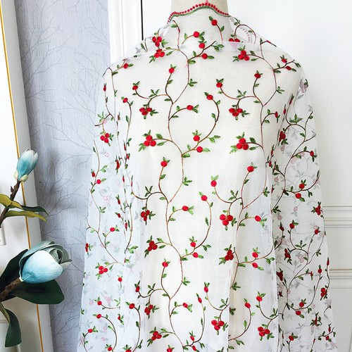 Broderie floral maille - floral,
