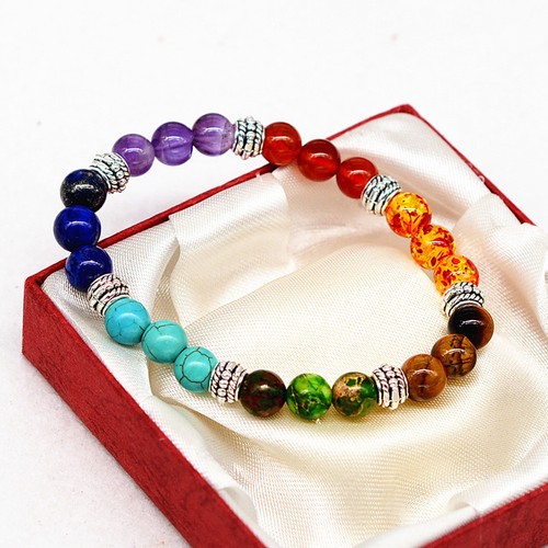 Bracelet chakras pierres - bracelet,