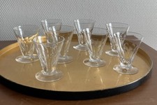 Sevres 8 Verres En Cristal À Facettes A Liqueur