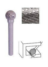Fraise lime CW ogive sphérique SD dent. Croisée Ø 4X3 queue Ø 3