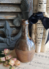 ANCIEN PETIT  POT GRES MARRON