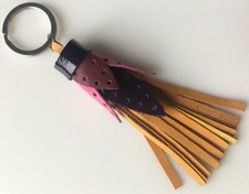 Bijou de sac, pompon cuir 