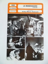 CARTE FICHE CINEMA 1952 LA MANDRAGORE Hildegarde Neff Erich Von Stroheim Denise 