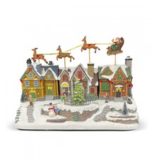 Village de Noël et traîneau