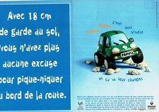 Publicité Advertising 108  1998   le Renault Kangoo Pampa  (2 pages)