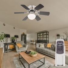 Ventilateur de Plafond Plafonnier LED Avant Retour Télécommande Aile Réversible