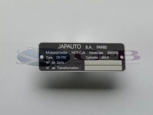 Plaque cadre honda japauto - plaque,