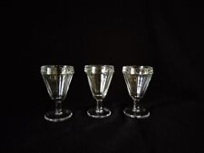 3 verres à pied de bistrot anciens - vins cuits