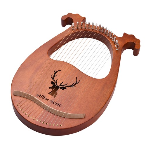 Lyre harpe cordes motif - lyre-harpe, 16