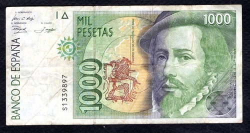 Espagne 1000 pesetas - etat, b+