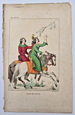Gravure originale aquarellée
