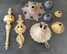 Ancien élément applique Laiton bronze pour lampe Lustre 1900-1930 rétro old lamp