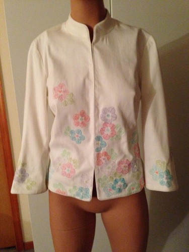 Sigrid olsen cotton - white, pink