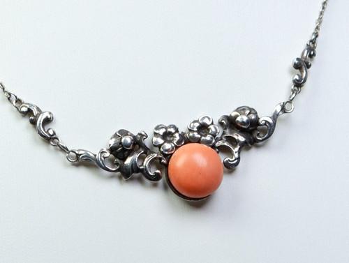 835 argent collier art - collier,