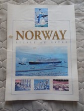 AFFICHE PAQUEBOT NORWAY ESCALE AU HAVRE 1996 Paquebot France CGT