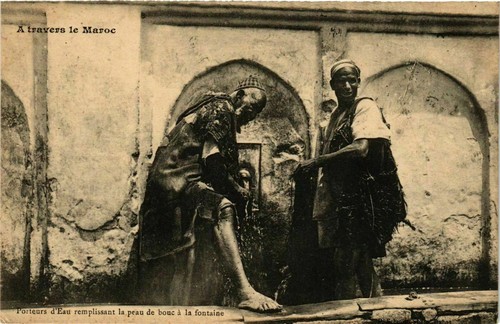 Cpa maroc porteurs eau - maroc, d'eau