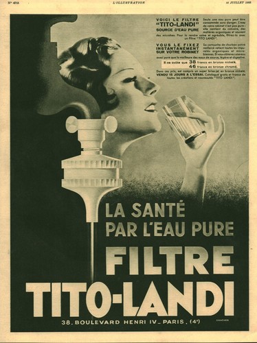 Publicité ancienne filtre
