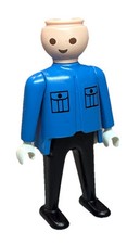 PLAYMOBIL * POLICE * Homme Officier Veste Bleu Gants Blancs 3309 3489 3564