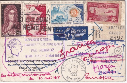 Carte poste aerienne eme - carte,