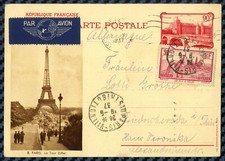 Entier postal (réf.#COM.F2 Storch) - surcharge aérienne pour l'Allemagne - 1937