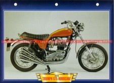 TRIUMPH X75 Hurricane 750 X-75 1972-1973 Fiche Moto #007841