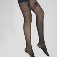 Berthe Aux Grands Pieds - Bas auto-fixant noir Ange