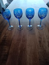 4 Verres A Vin Rouge Bleu