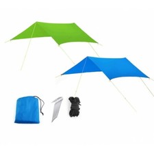 Tente de camping avec pare-soleil 10745  avec piquets et tirants