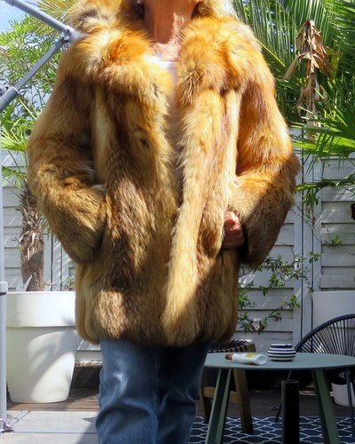 Veste vintage fourrure renard - ,