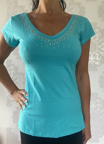 Shirt corail turquoise - t.shirt,