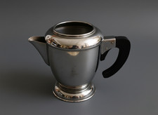Pot à lait pour ensemble à Café Art Déco - Chrome et Bakélite - Vintage 1950