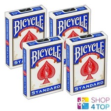 4 Paquets Bicycle Rider Back Sans Visage Bleu Tours De Magie Cartes USpcc NEUF