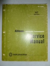 Manuel d'entretien transmission automatique Detroit Diesel Allison 1962/1971 série MT
