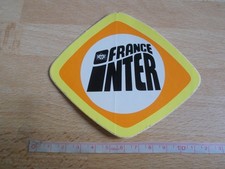 Autocollant vintage radio FRANCE INTER - ORTF