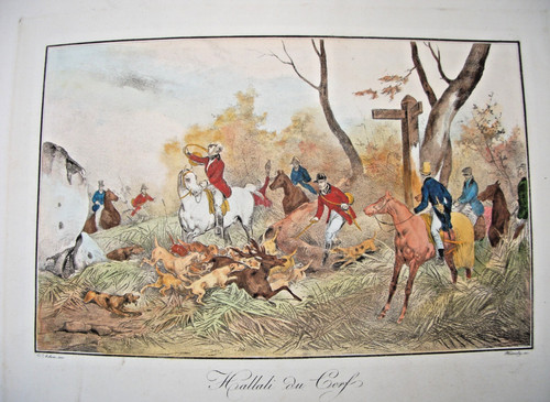 Hallali cerf chasse à - chasse,
