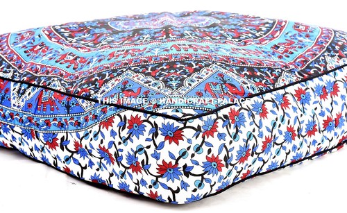 Indien éléphant mandala - mandala, pouf