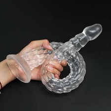 40CM Gode Transparent Unisex Plug Anal Ventouse Grand Pénis Dildo Godemichet FR