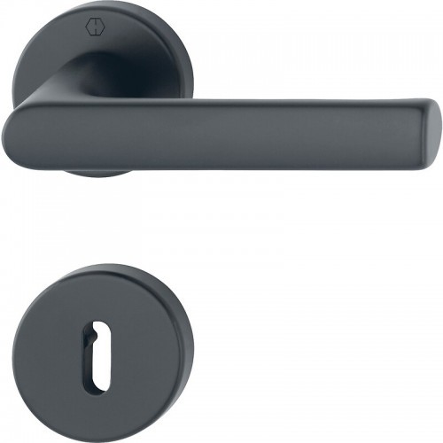 Poignées porte sur rosaces - de,