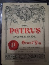 ETIQUETTE CHATEAU PETRUS 1980