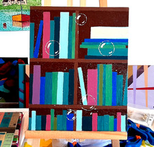 direct atelier de l'artiste B Jost Tableau original sur toile 2023 signé .