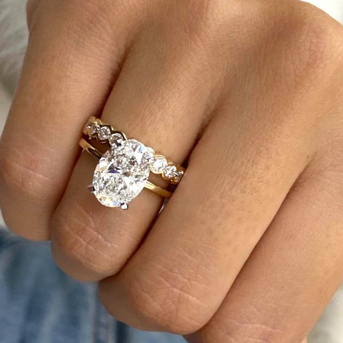 Bague mariage taille ovale - de,
