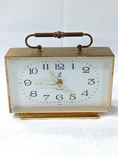 JAZ PELIC Réveil Quartz 1980-1982 Boîtier laiton FONCTIONNE Pile fournie