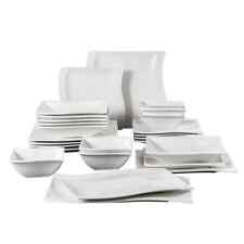 Set de vaisselle Flora porcelaine blanc gris 6 personnes céramique service de...