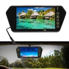 Écran Multimédia Voiture 7 Pouces LCD Écran Miroir Moniteur avec Radio FM et