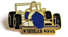 Pin's VOITURE AUTOMOBILE F3000 LE MANS BLEU & GRIS Signé: EMC Vintage #5/17