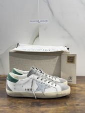 Golden Goose Sneaker Homme Super Star Blanc Vert Cuir Luxe 40