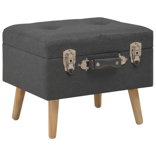 Tabouret rangement gris - tabouret,