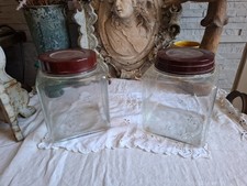 Lot de 2 bocaux bouchon bakélite Vintage