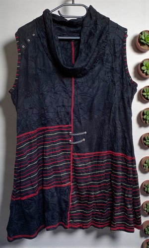 Tunique rouge noire taille - et,